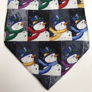 AMERICAN GREETINGS WHITE SKY/BLUE SNOWMAN STARS Ch